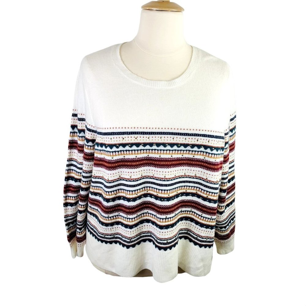 Style & co Women's Sweater Multi Color Long Sleeve 3X‎